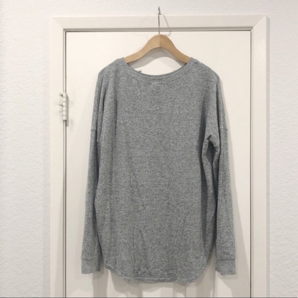 free press Soft Gray Oversize Sweater - Picture 4 of 7